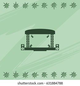 Outdoor concert stage icon.