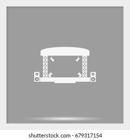 Outdoor Concert Stage Icon.