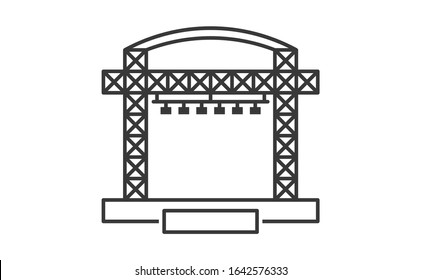 Outdoor Concert Stage Podium Icon