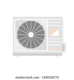 Outdoor conditioner fan icon. Flat illustration of outdoor conditioner fan vector icon for web design