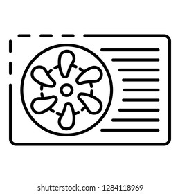 Outdoor conditioner icon. Outline outdoor conditioner vector icon for web design isolated on white background