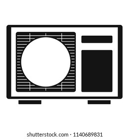 Outdoor conditioner radiator icon. Simple illustration of outdoor conditioner radiator vector icon for web design isolated on white background