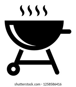 Outdoor cooking glyph icon