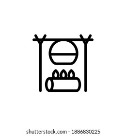 
Outdoor Cooking Icon In Vector. Logotype