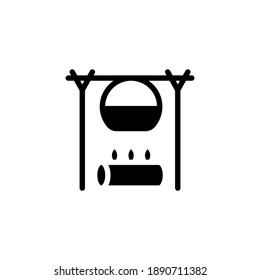 Outdoor Cooking Icon In Vector. Logotype