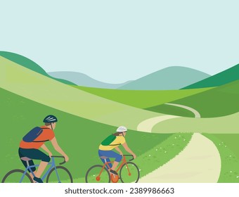 Al aire libre. Ciclismo en el campo. 