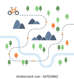 Outdoor cycling map