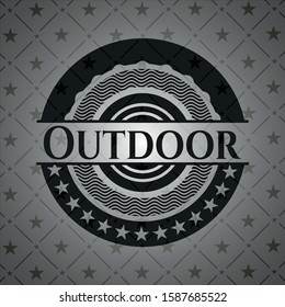 Outdoor dark badge. Vector Illustration. Detailed.