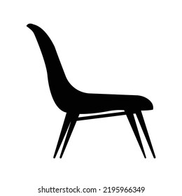 Outdoor decor luxury chair icon | Black Vector illustration |