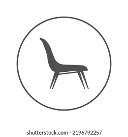 Outdoor decor luxury chair icon | Circle version icon |