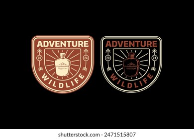 outdoor drinking bottles outdoor logo design for wildlife adventure and survival kit sport business