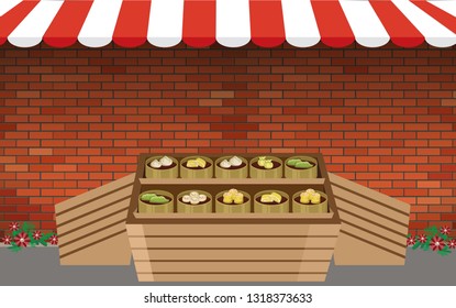 outdoor dumplings shop