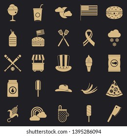 Outdoor eatery icons set. Simple set of 25 outdoor eatery vector icons for web for any design