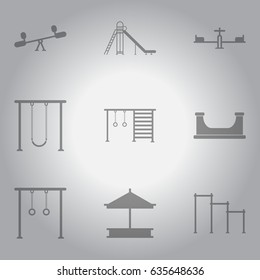 outdoor elements for construction of playground. kids park equipment
