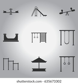 outdoor elements for construction of playground. park equipment