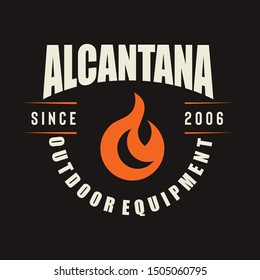 Outdoor equipment template logo vector with simple artistic typography suit for promotional or marketing element