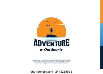 Outdoor exploration logo design. Adventure clothing apparel design