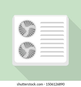 Outdoor fan conditioner icon. Flat illustration of outdoor fan conditioner vector icon for web design