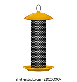 outdoor feeder bird cartoon. outdoor feeder bird sign. isolated symbol vector illustration