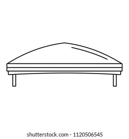 Outdoor fest tent icon. Outline illustration of outdoor fest tent vector icon for web design isolated on white background