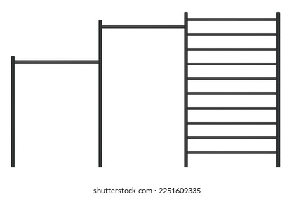 Outdoor fitness equipment. vector illustration