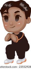 Outdoor Fitness - Man Squat