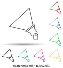 outdoor floodlight multi color style icon. Simple thin line, outline vector of spotlight icons for ui and ux, website or mobile application