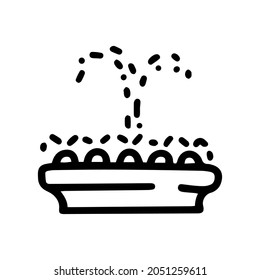 outdoor fountain line vector doodle simple icon