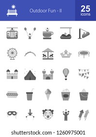 Outdoor Fun Grey Icons