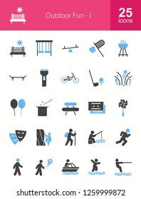 Outdoor Fun Line Icons