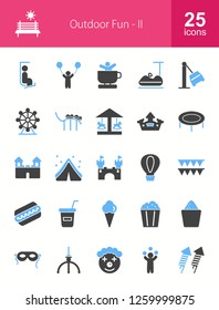 Outdoor Fun Line Icons