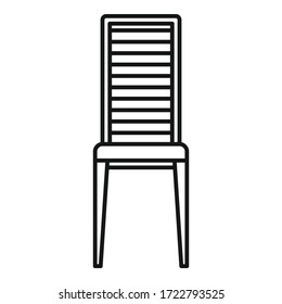 Outdoor furniture chair icon. Outline outdoor furniture chair vector icon for web design isolated on white background