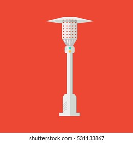 Outdoor Gas Heater. Vector, Illustration