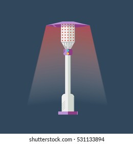 Outdoor Gas Heater. Vector, Illustration