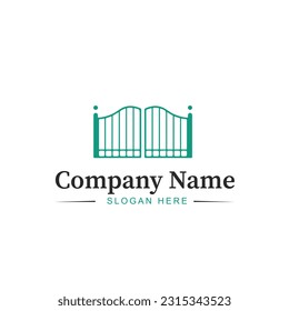Outdoor gate and door repair logo in vector