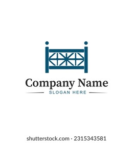 Outdoor gate and door repair logo in vector