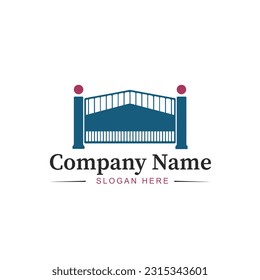 Outdoor gate and door repair logo in vector