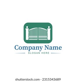 Outdoor gate and door repair logo in vector