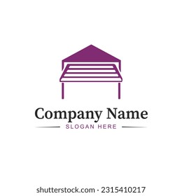 Outdoor gate and door repair logo in vector