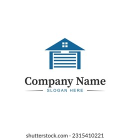 Outdoor gate and door repair logo in vector