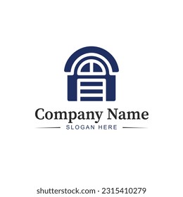 Outdoor gate and door repair logo in vector