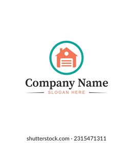 Outdoor gate and door repair logo in vector