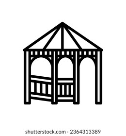 Outdoor Gazebos icon in vector. Logotype