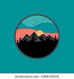 Outdoor Gear flat Logo Illustrations