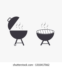 Outdoor grill vector icon illustration isolated on white background