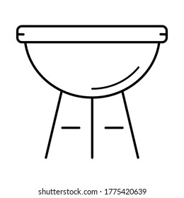Outdoor grill vector icon illustration