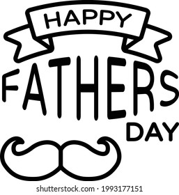 Outdoor Happy Father Day Flag Concept Vector Icon Design, Happy Fathers Day Symbol, Dads Gift Elements Sign, Parents Day Stock illustration