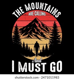 Outdoor Hiking Adventure T shirt design