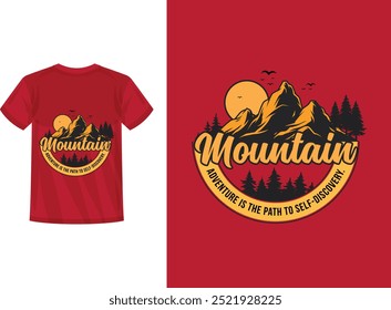 Outdoor hiking adventure t shirt design. Hill climbing. Hiking t shirt design. Mountain adventure hiking tshirt design, camping mountain, and hiking vintage t-shirt design