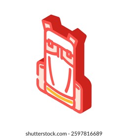 outdoor hiking backpack isometric icon vector. outdoor hiking backpack sign. isolated symbol illustration
